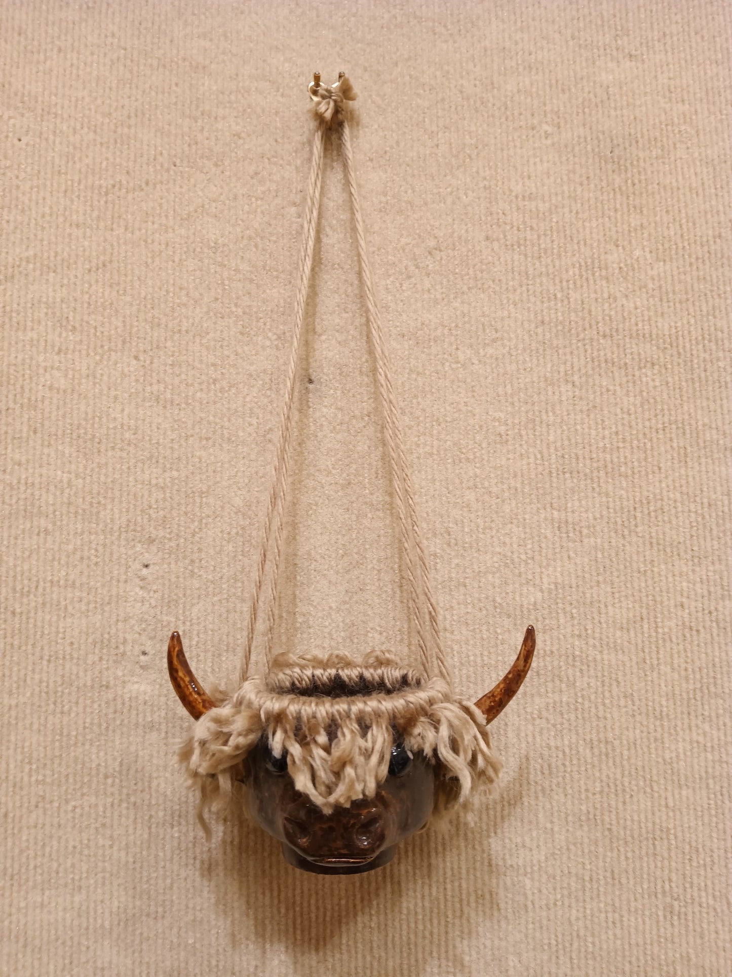 Hanging Highland Cow Planter