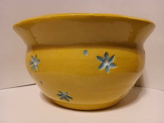 Yellow Floral Planter