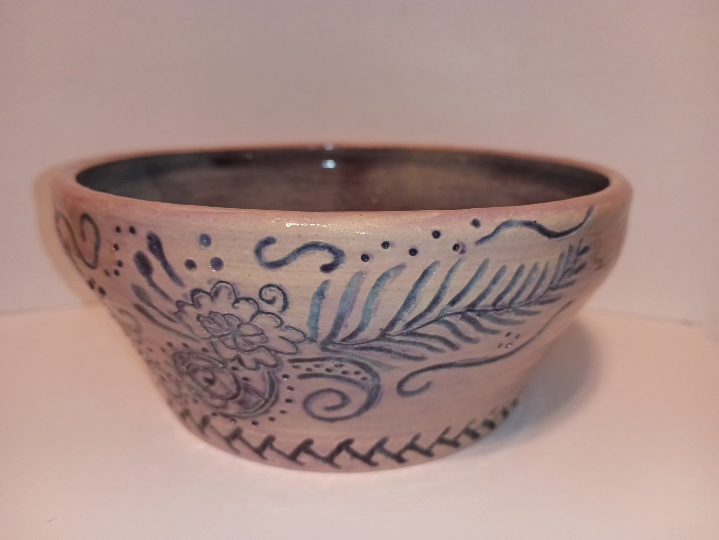 Purple Floral Planter