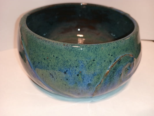 Teal Wave Planter