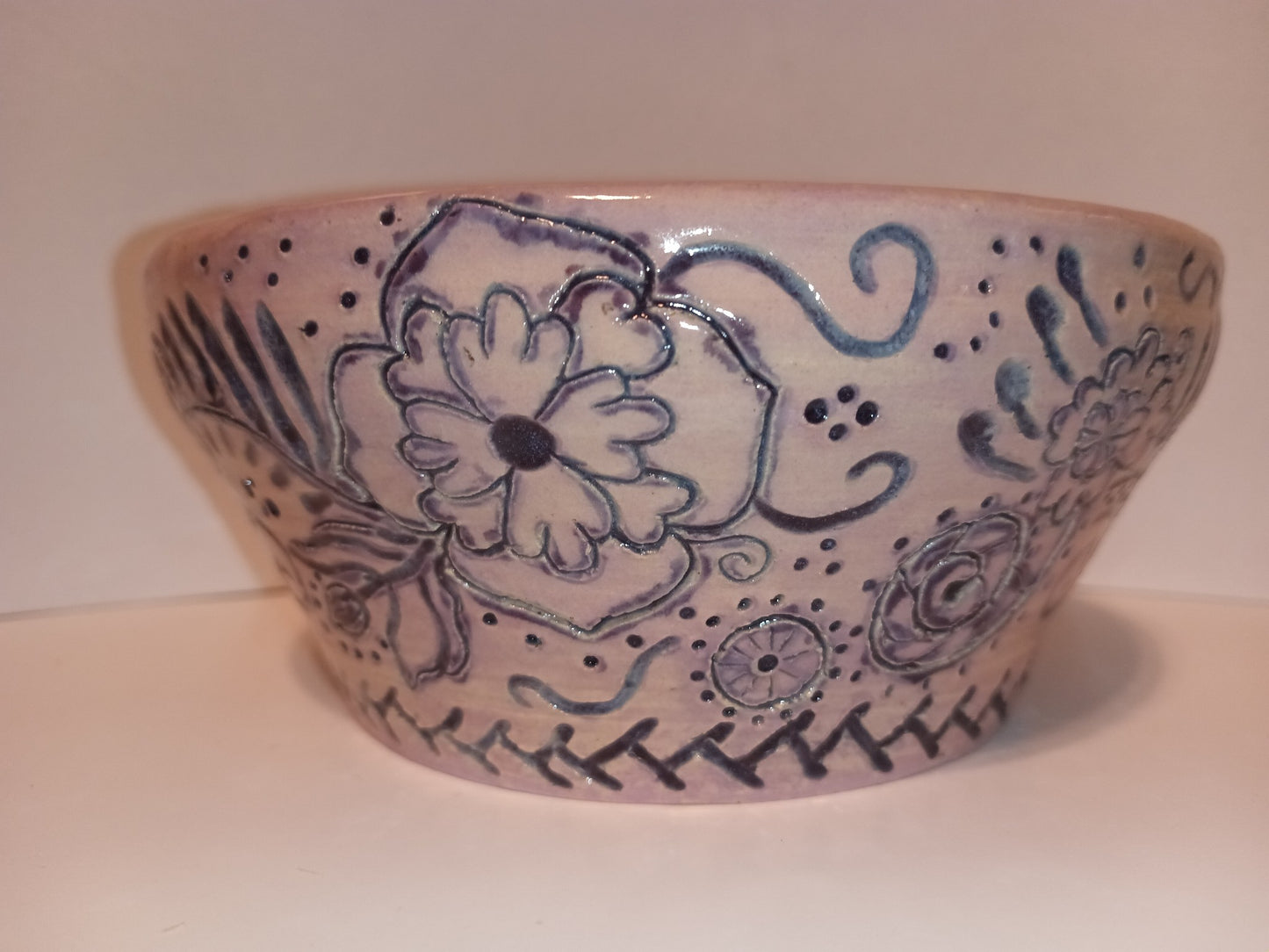 Purple Floral Planter