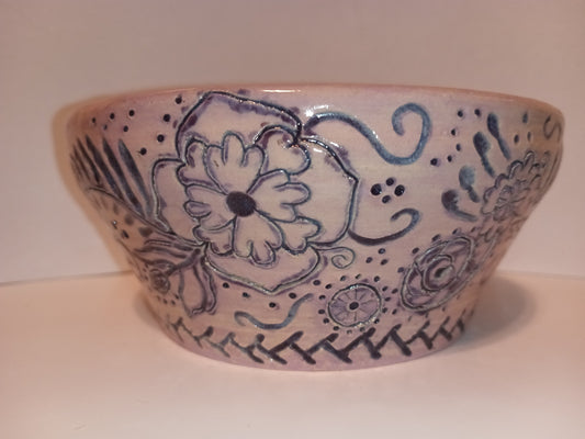 Purple Floral Planter