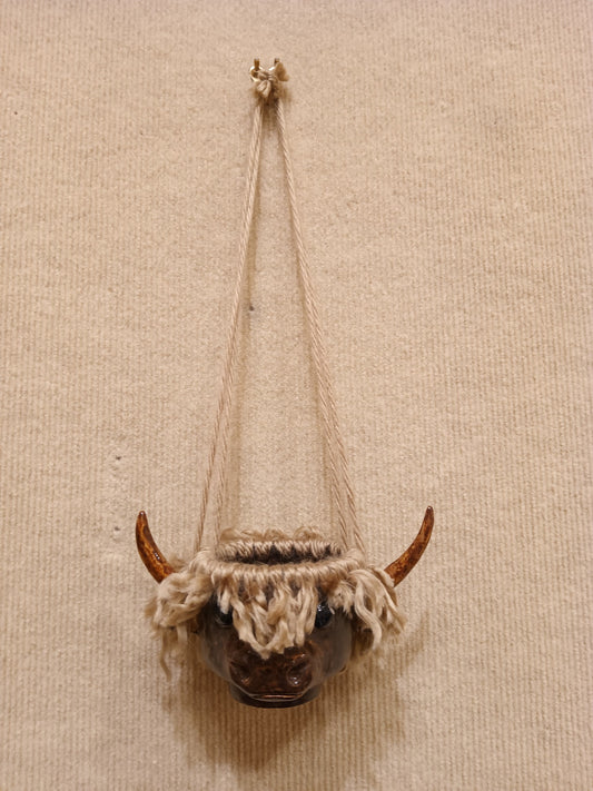 Hanging Highland Cow Planter