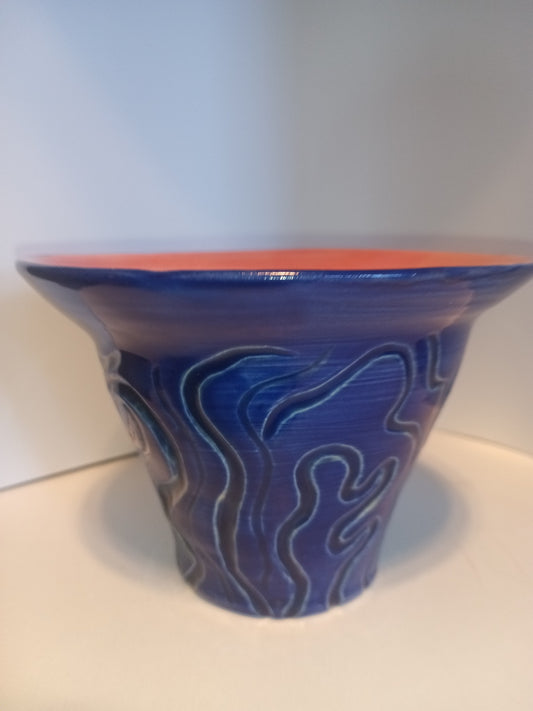 Blue Swirl Vase