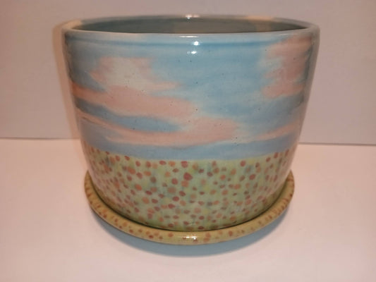 Flower Field Planter With Tray