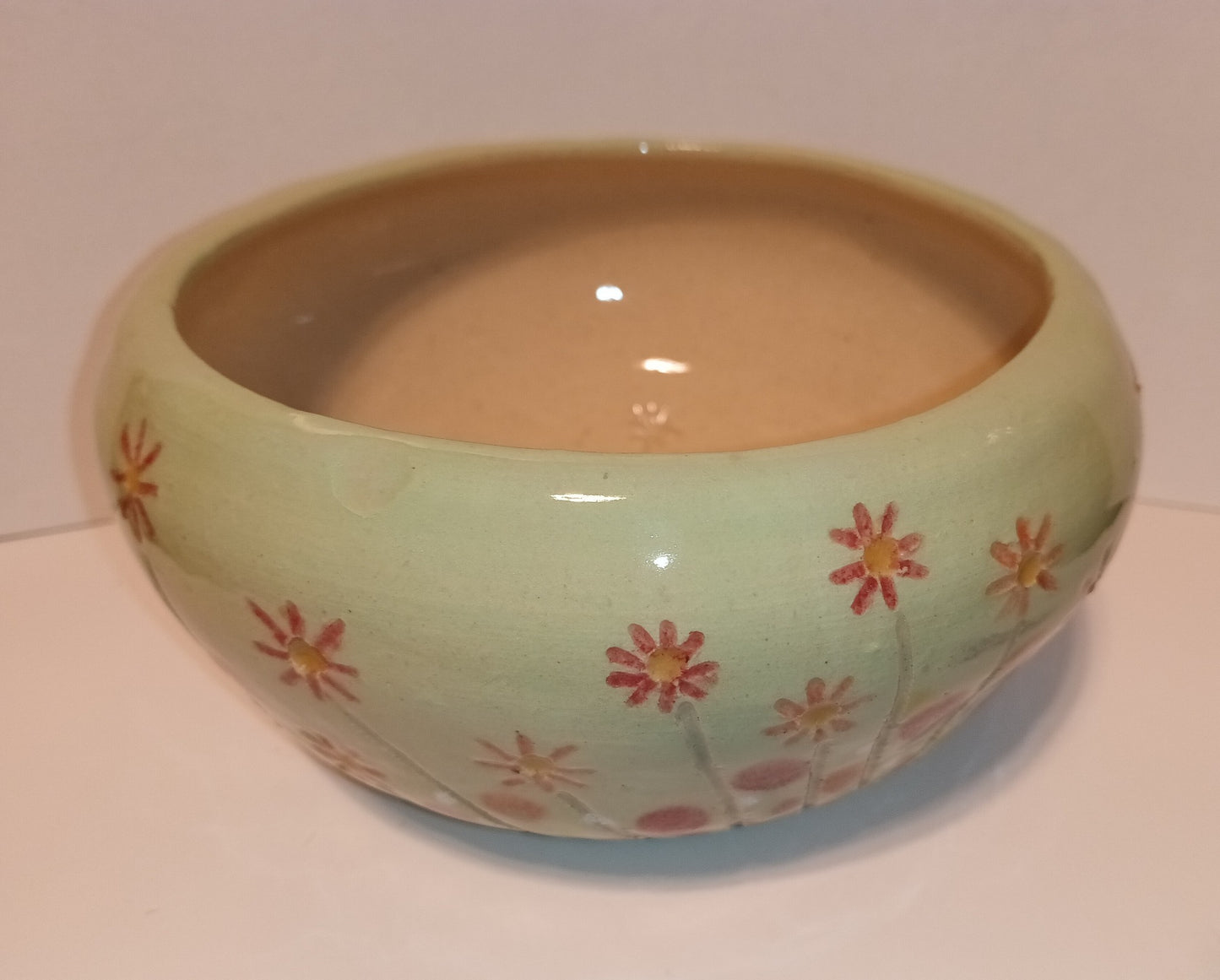 Green Floral Planter