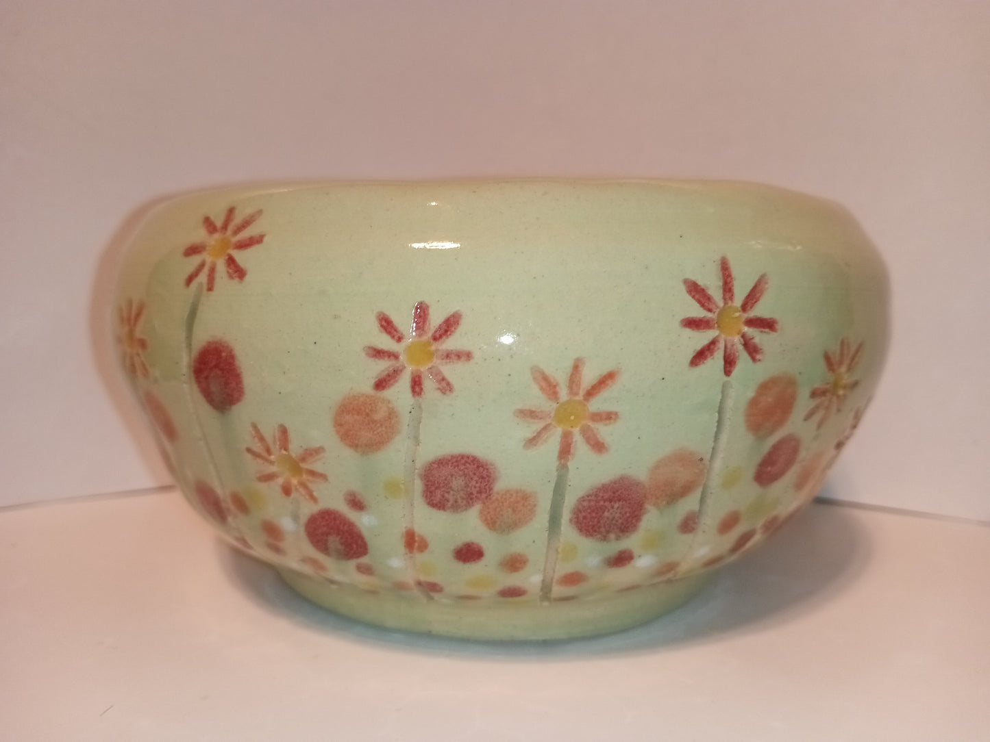 Green Floral Planter