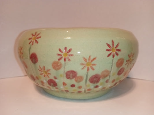 Green Floral Planter