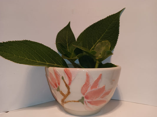 Pink Floral Planter